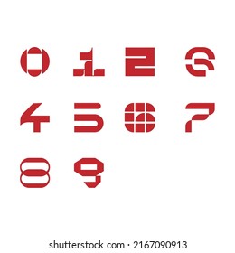 1-9 Número Conjunto de colores de iconos