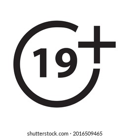 19 plus sign icon vector