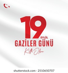 19 eylül, şehitler ve gaziler günü tasarımı. tradução: 19 de setembro, mártires e veteranos dia de design.