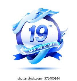 19 years anniversary celebration logo