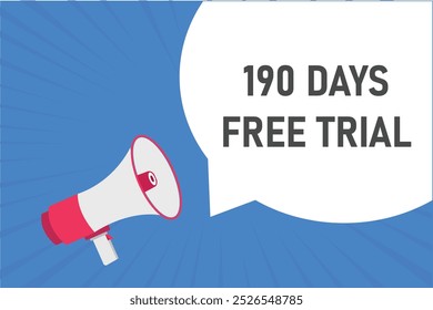 190 day free trial banner design. 190 days free banner background
