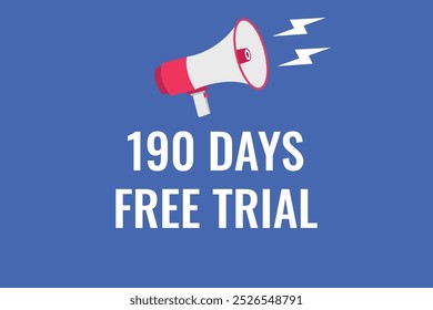 190 day free trial banner design. 190 days free banner background
