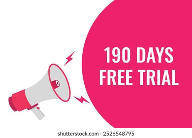 190 day free trial banner design. 190 days free banner background
