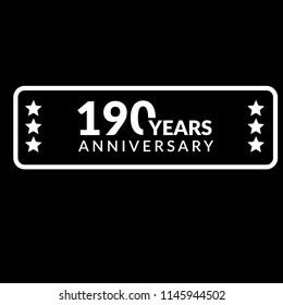 190 years anniversary celebration simple logo