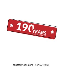 190 years anniversary celebration simple logo