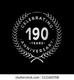 190 years design template. 190th vector and illustration.