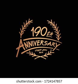 190 years design template. Vector and illustration. 190th years logo.