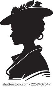 1900 year London woman silhouette