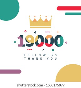 19000 Followers thank you design