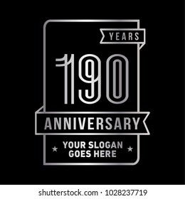 190th anniversary logo. Vector and illustration.