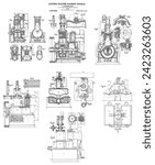 1912 Vintage motor patent art