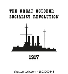 1917 begann die russische Revolution unter Lenins Führung mit der Entlassung des Rebellenkreuzes Aurora