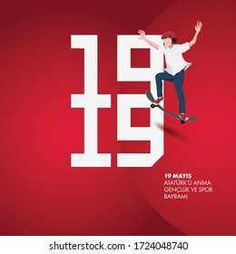 1919 post. 19 May Commemoration of Atatürk and Youth and Sports Day. 
