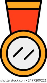 192 - Medal Flat Vector Icon Design