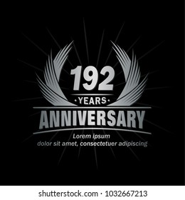 192 years vector and illustration template