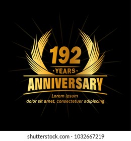 192 years vector and illustration template