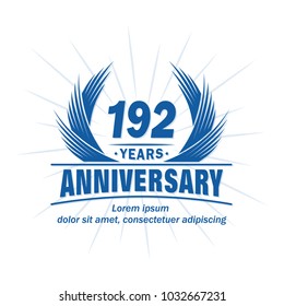 192 years vector and illustration template