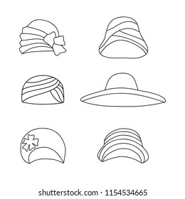 Outline Hat Vector Simple Cap Icon Stock Vector (Royalty Free) 1155842812