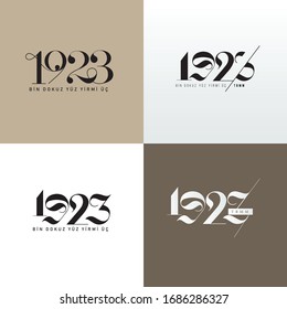 1923 Grand National Assembly of Turkey 100th anniversary logo design
