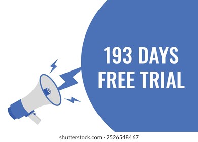 193 day free trial banner design. 193 days free banner background
