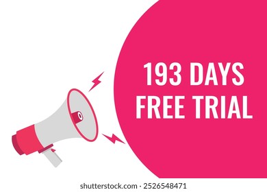 193 day free trial banner design. 193 days free banner background
