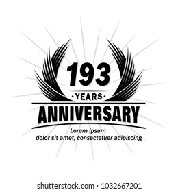 193 years vector and illustration template