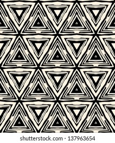 1930s art deco geometric pattern with triangles and random dots. Texture for web, print, wallpaper, home decor, fashion fabric, textile wallpaper, website or invitation background in hipster style