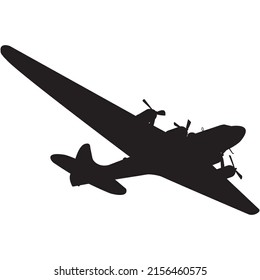 1930s Bomber Prototype Silhouette Stock Vector (Royalty Free ...