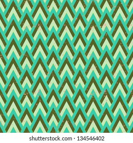 1930s geometric art deco pattern in faded green & grey colors, seamless vector background. Texture for print, textile, wallpaper, vintage decor, website background. Concept of history, heritage