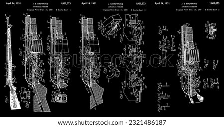 1931 Automatic firearm patent art