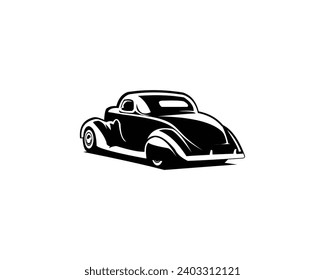 1932 car vector logo. vector design from back isolated on white background. best for logo, badge, emblem, icon, sticker design. available in eps 10