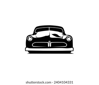 1932 ford caupe silhouette. isolated from front for logo, badge, emblem, icon, design sticker, vintage car industry. available in eps 10