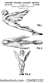 1933 Hood Ornament Patent Drawing