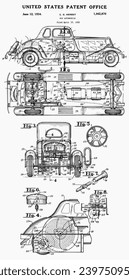 1934 Vintage toy automobile patent