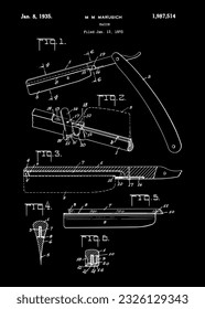 1935 Marko M. Martisich Razor Patent