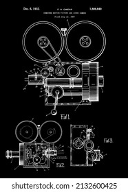1938 Motion Picture Camera Poster Patent