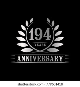 194 years anniversary logo template.