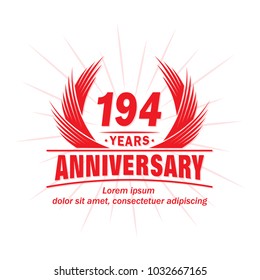194 years vector and illustration template