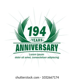 194 years vector and illustration template