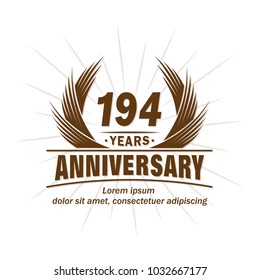 194 years vector and illustration template