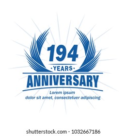 194 years vector and illustration template