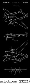 1940 Vintage Airplane Patent Art	