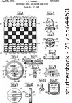 1940 Vintage Chess And Checker Game Patent Art