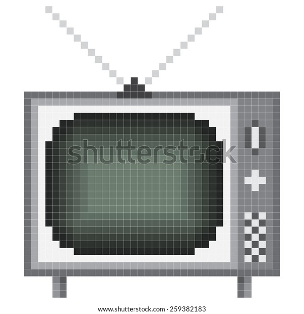 Tv Pixel Art Stock Vector Royalty Free