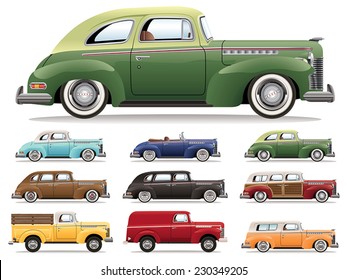 1940s Car Lineup