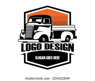 1940s coe chevy truck logo silhouette. premium vector design. Best for badge, emblem, icon and trucking industry. available eps 10. svg