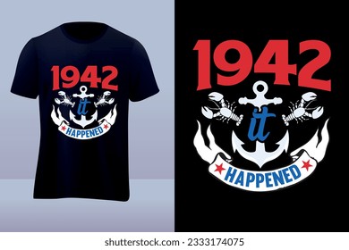 1942 it happened columbus day t shirt design