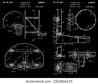 1944 Basketball Goal Patent art