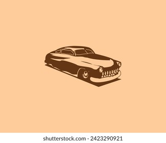 1949 Mercury coupe. silhouette vector design. Best for badges, logos, emblems, icons, sticker designs, car industry.