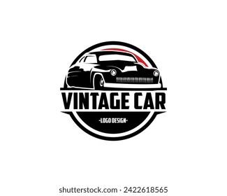 1949 murcury coupe car vector illustration. vector silhouette. best for logos, emblems, badges. available in eps 10